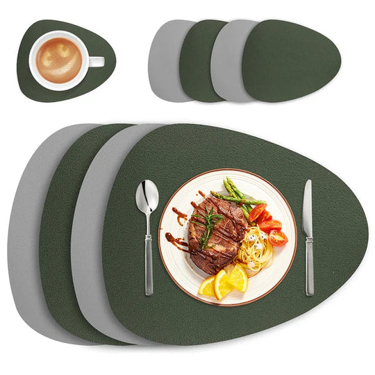 Irregular Leather Placemat