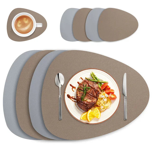 Irregular Leather Placemat