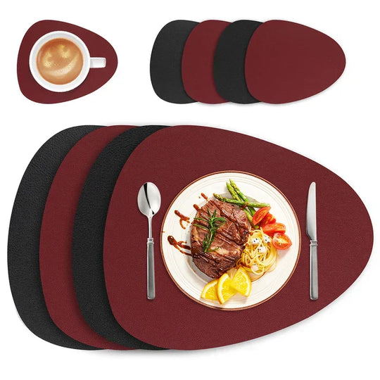 Irregular Leather Placemat