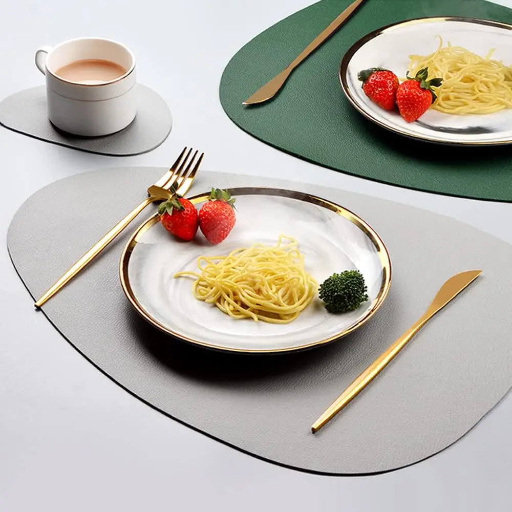 Irregular Leather Placemat