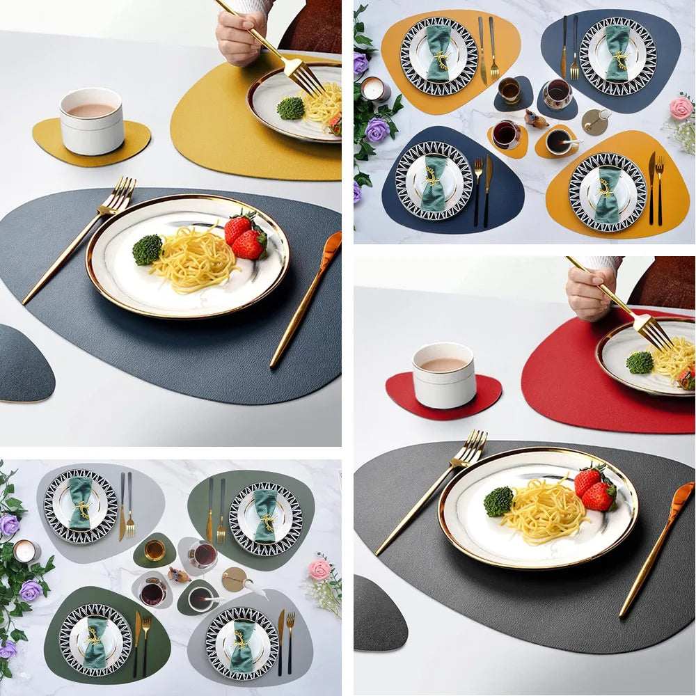 Irregular Leather Placemat