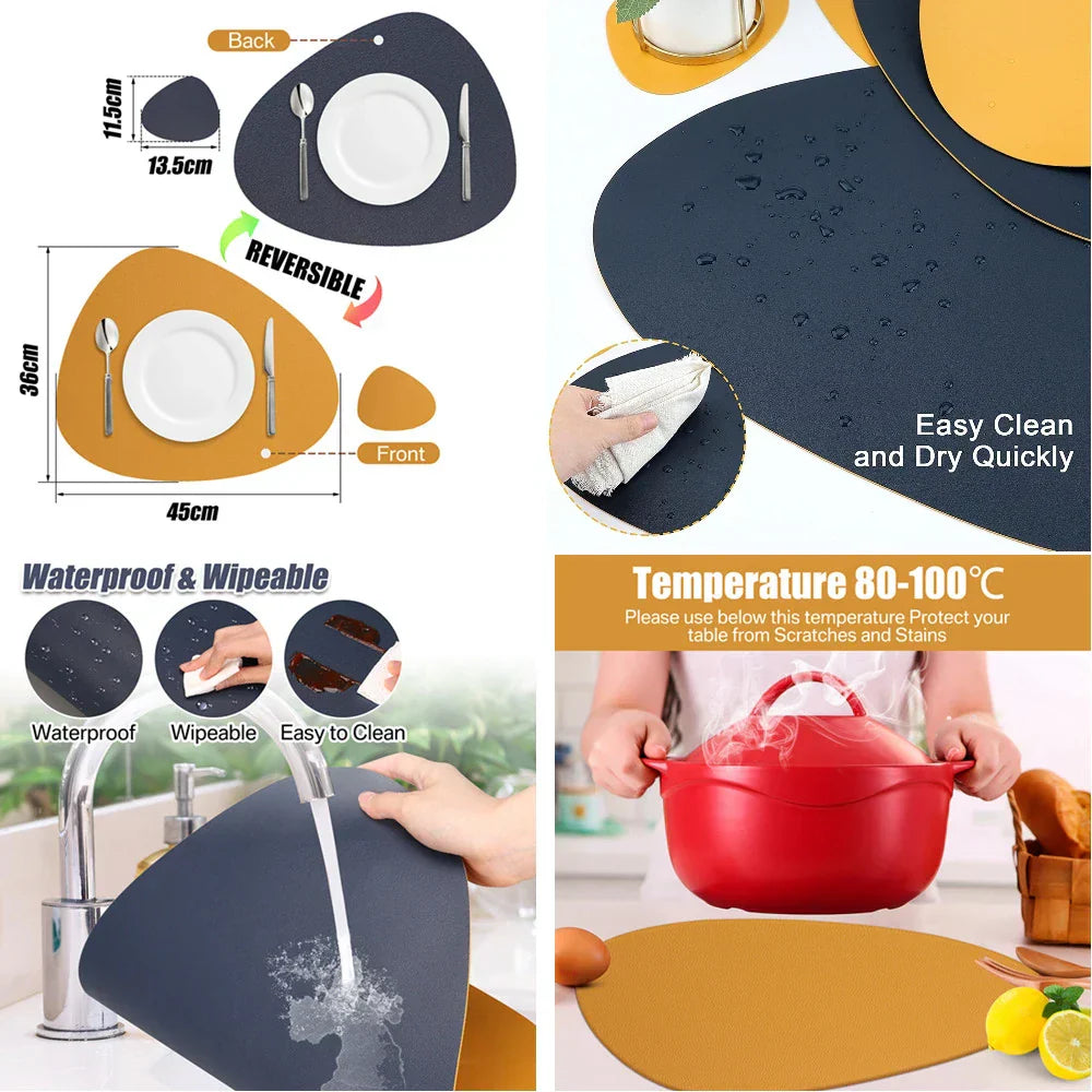 Irregular Leather Placemat
