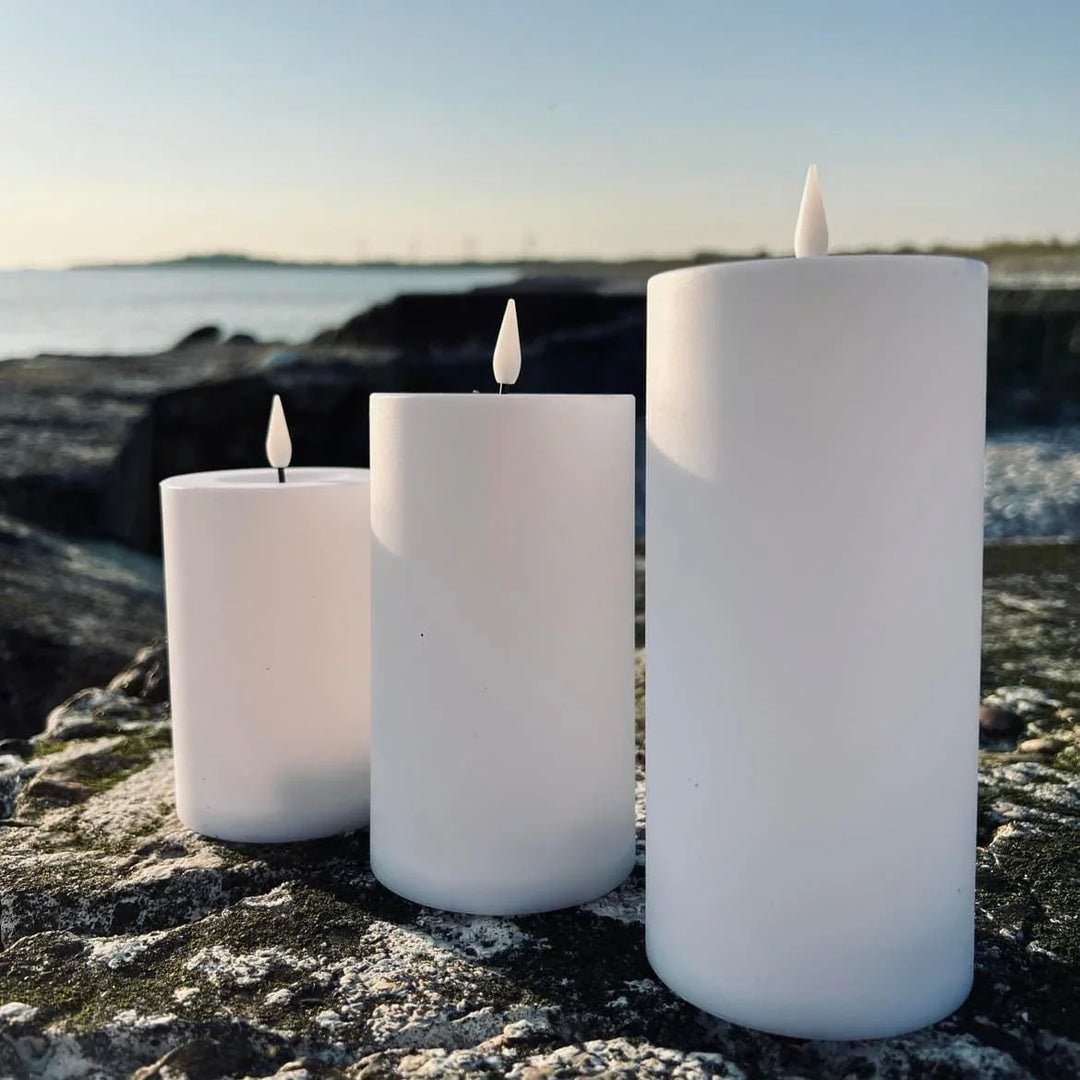 Outdoor LED Candle Set - Flameless Pillar Candles