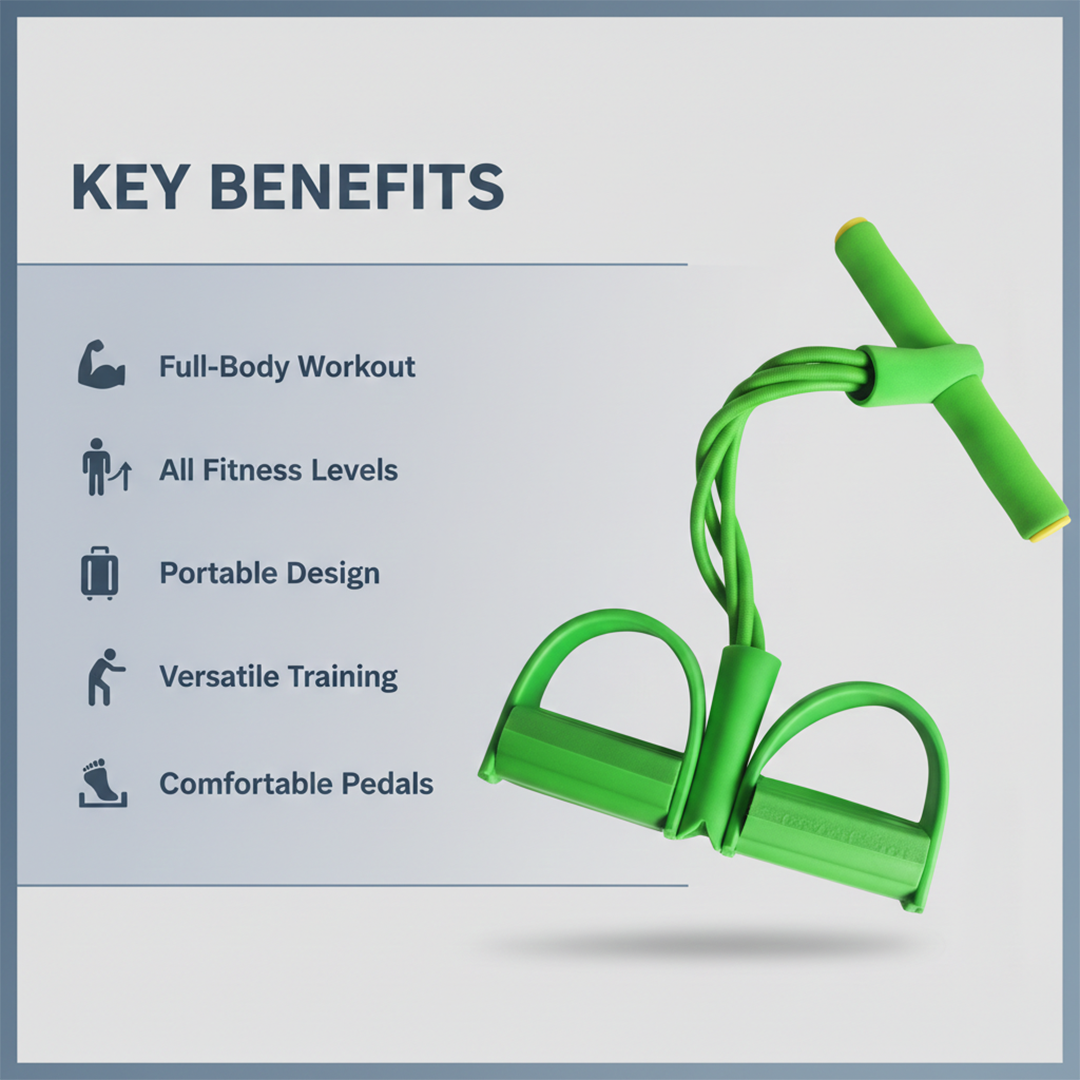 Pedal Resistance Bands - Elastic Trainer - Sit Up Tool