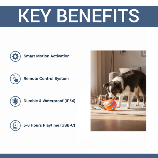 Pet Ball Toy - Interactive - Remote Control