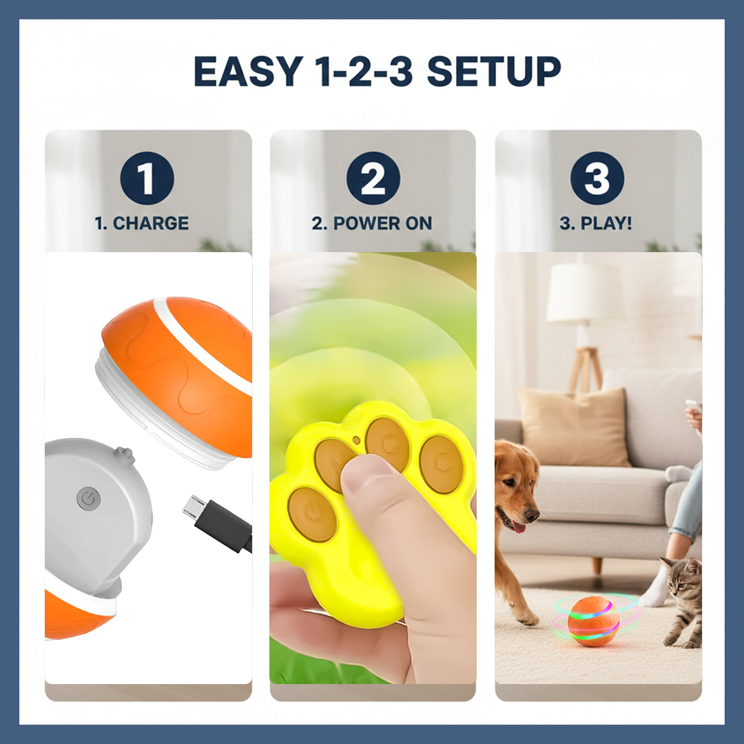 Pet Ball Toy - Interactive - Remote Control