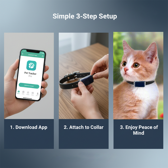 Pet Collar Tracker - GPS Monitoring - Mobile Connectivity