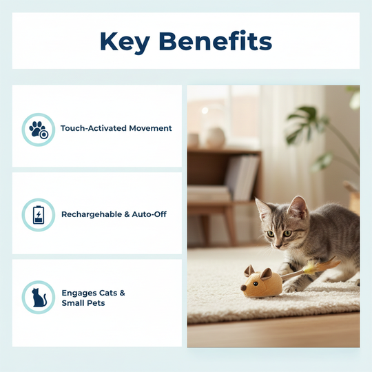 Pet Toy - Motion Activated - Mouse Shape