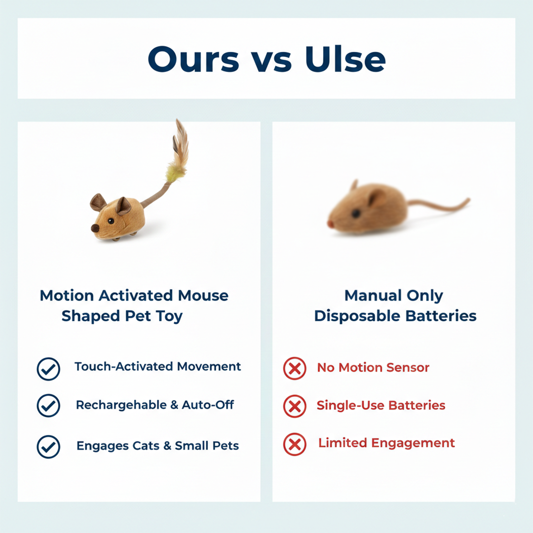 Pet Toy - Motion Activated - Mouse Shape