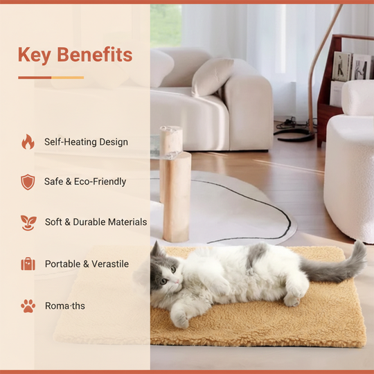 Pet Warming Pad - Self Heating - Washable Mat