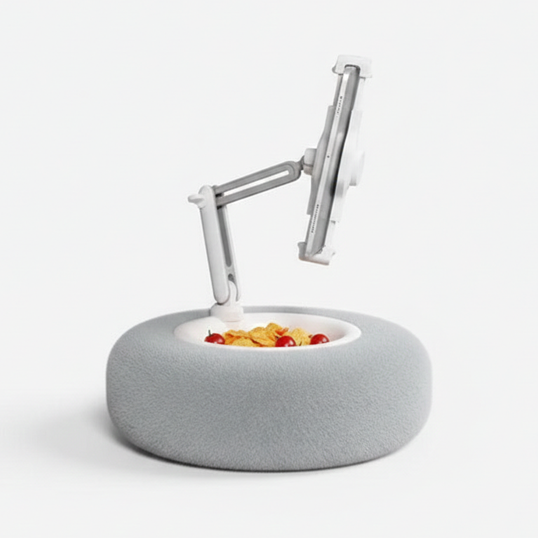 Phone Holder Pillow - Snack Bowl - Plush Fabric