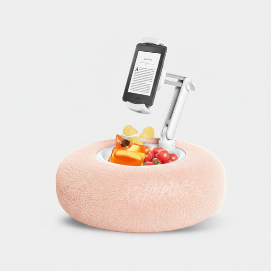 Phone Holder Pillow - Snack Bowl - Plush Fabric