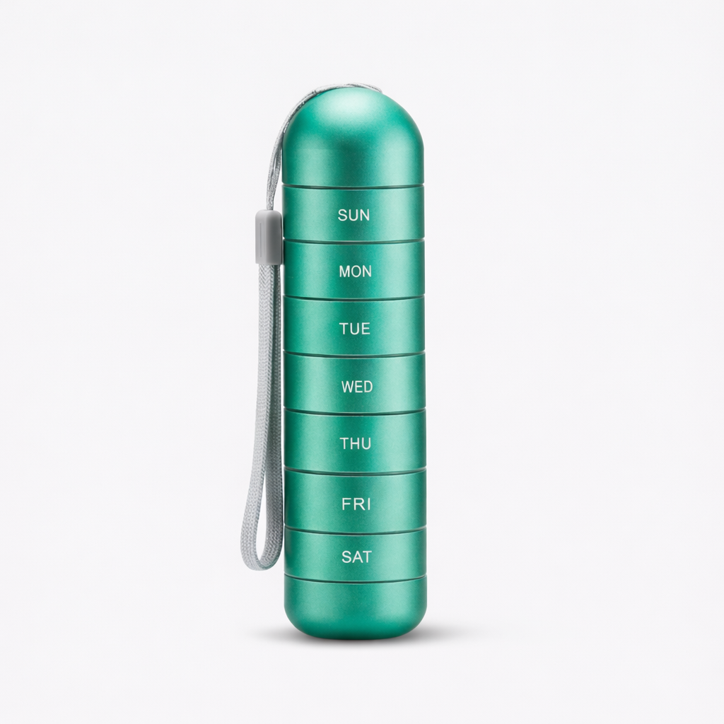 Pill Organizer - Portable Aluminium - Seven Day