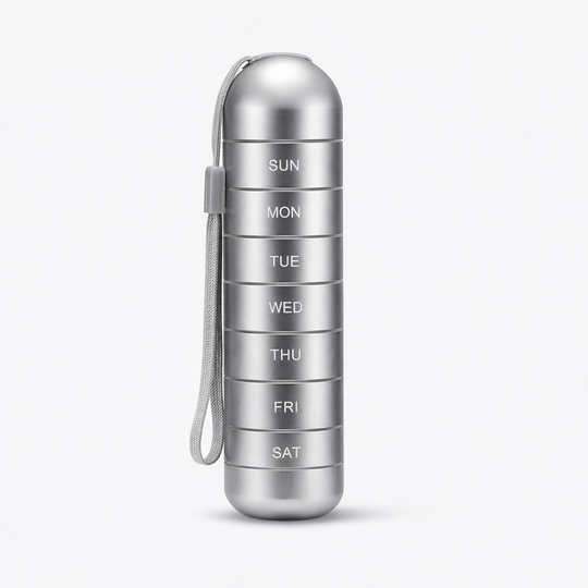 Pill Organizer - Portable Aluminium - Seven Day