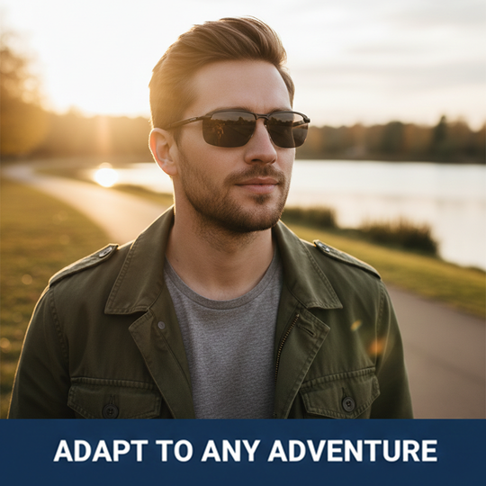 Polarised Photochromic Sunglasses with Light-Adaptive Lenses
