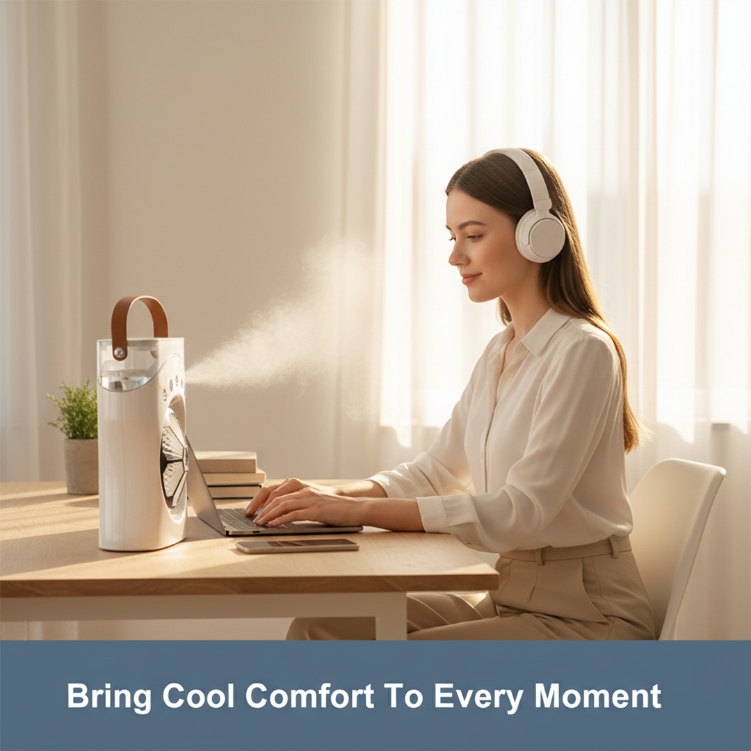 Portable Air Cooler - Rechargeable Design - Mist Function