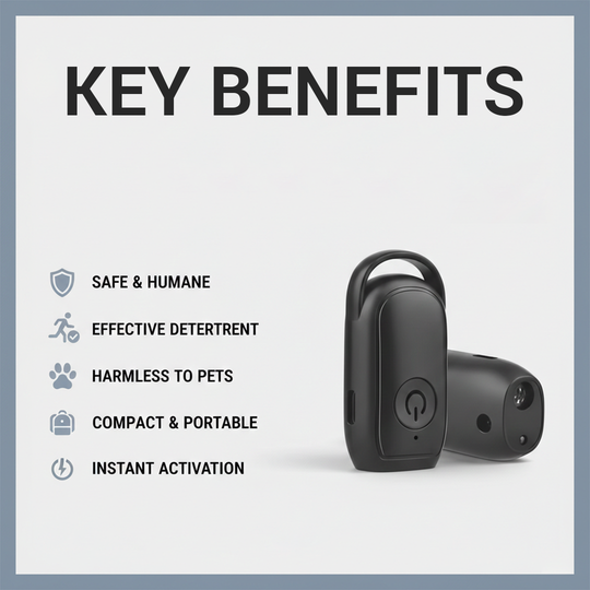 Portable Ultrasonic Dog Repellent for Outdoor Safety and Training