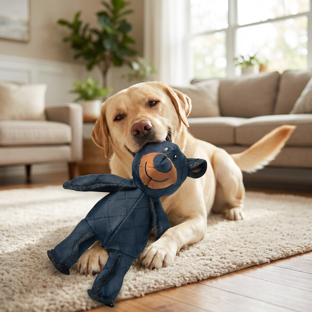 Chew Resistant Interactive Bear Dog Toys for Heavy Chewers