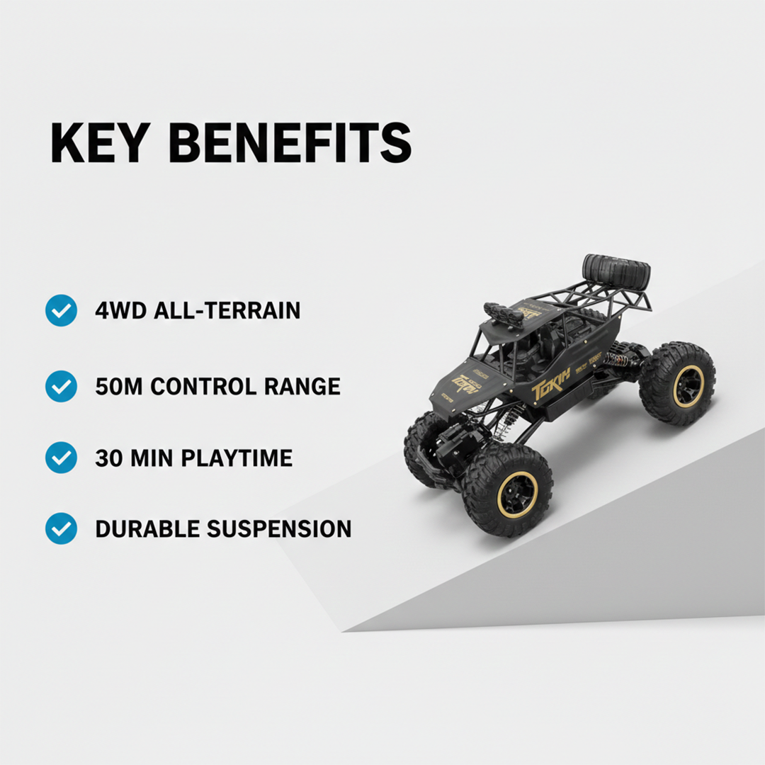 RC Off-Road Truck - 4WD Control - Mixed Terrain