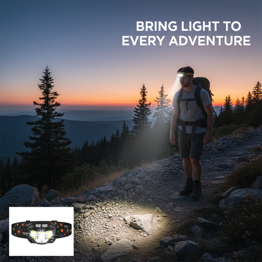 Rechargeable Headlamp Set with Motion Sensor for Hands - Free Lighting