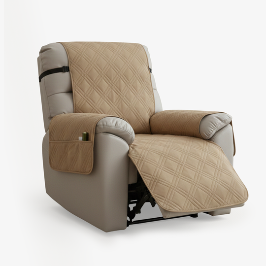 Recliner Slipcover - Quilted Fabric - Non Slip