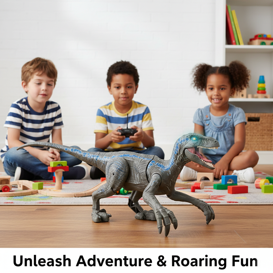 Remote Control Toy - Dinosaur Figure - Light Sound
