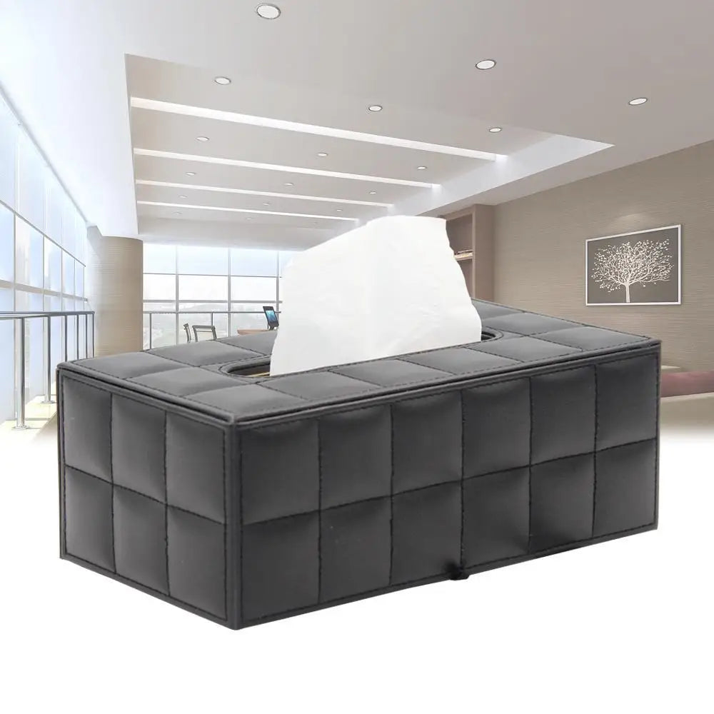 Modern Square Tissue Box Holder and Napkin Dispenser - Stylish Facial Tissue Cover for Home, Bathroom, and Office Desk