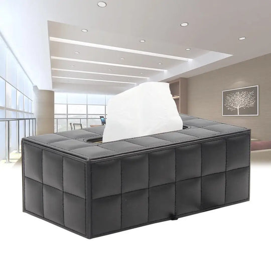 Modern Square Tissue Box Holder and Napkin Dispenser - Stylish Facial Tissue Cover for Home, Bathroom, and Office Desk