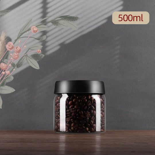 Vacuum Sealed Jug – Glass Airtight Canister for Coffee Beans, Food, Grains, Sweets, and Fresh Keeping – Kitchen Accessories