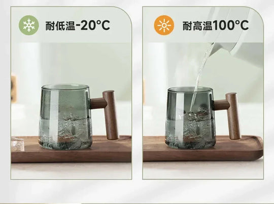 Ultramodern Glass Tea Cup with Filter and Lid