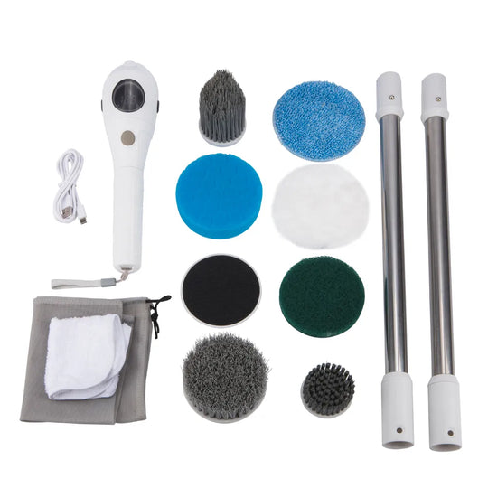 8-in-1 Multifunctional Electric Cleaning Brush - Wireless and Rotating for Bathroom, Kitchen, Windows, and Toilet