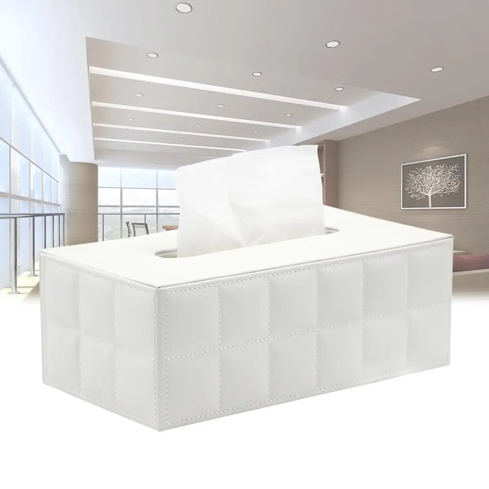 Modern Square Tissue Box Holder and Napkin Dispenser - Stylish Facial Tissue Cover for Home, Bathroom, and Office Desk