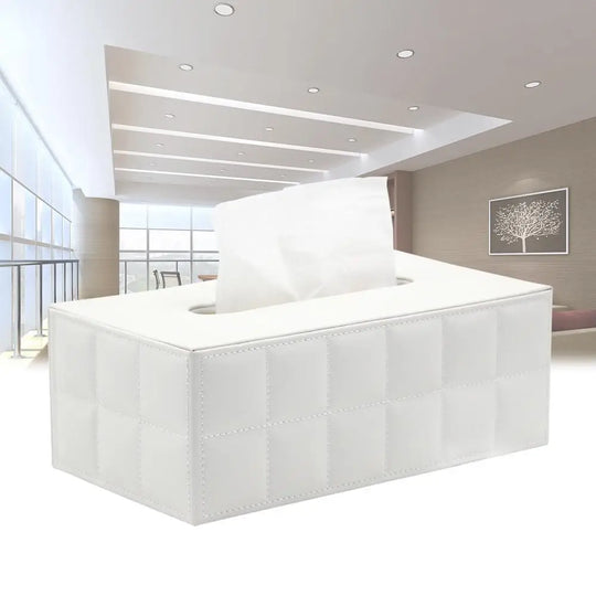 Modern Square Tissue Box Holder and Napkin Dispenser - Stylish Facial Tissue Cover for Home, Bathroom, and Office Desk