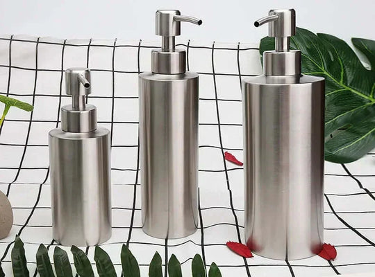 Elegant Stainless Steel Hand Pump Soap Dispenser - Available in 250ml, 350ml, and 550ml