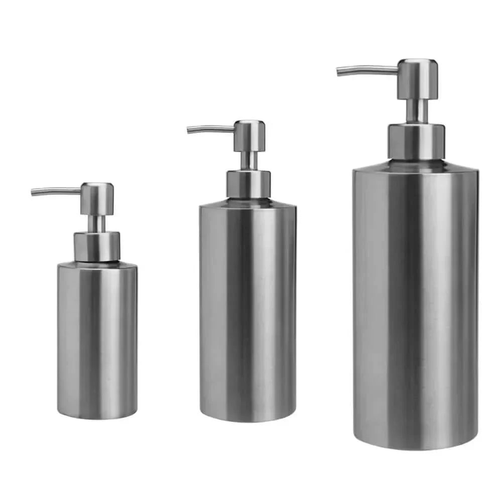 Elegant Stainless Steel Hand Pump Soap Dispenser - Available in 250ml, 350ml, and 550ml
