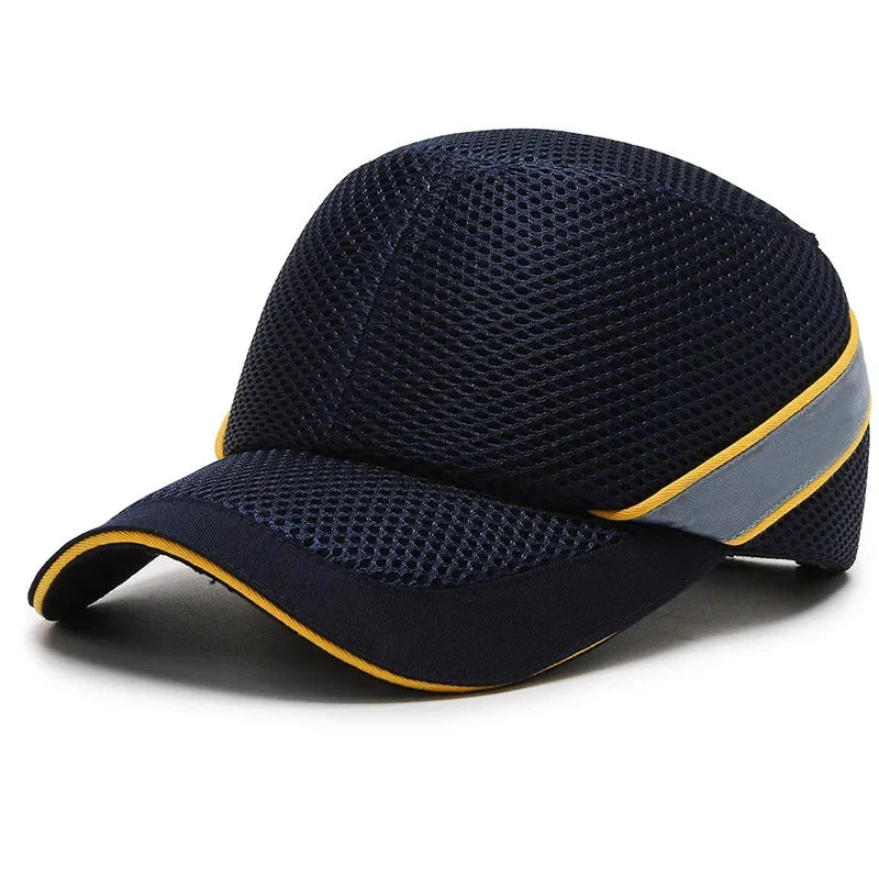 Red Safety Bump Cap - Helmet with Hard ABS Inner Core for Head Protection at Home, Work, and Factory