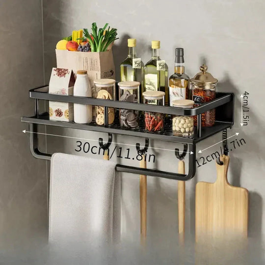 Elegant Wall Shelf for an Organized Kitchen
