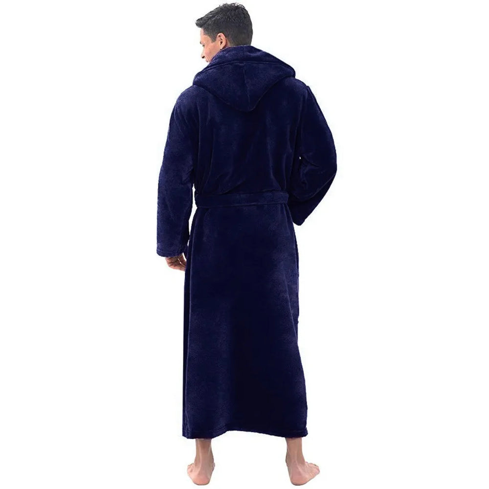 Cozy Hooded Bathrobe for Men