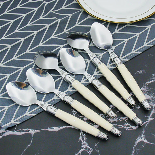 Ivory Elegance – Luxury Laguiole Cutlery Set with Timeless Style