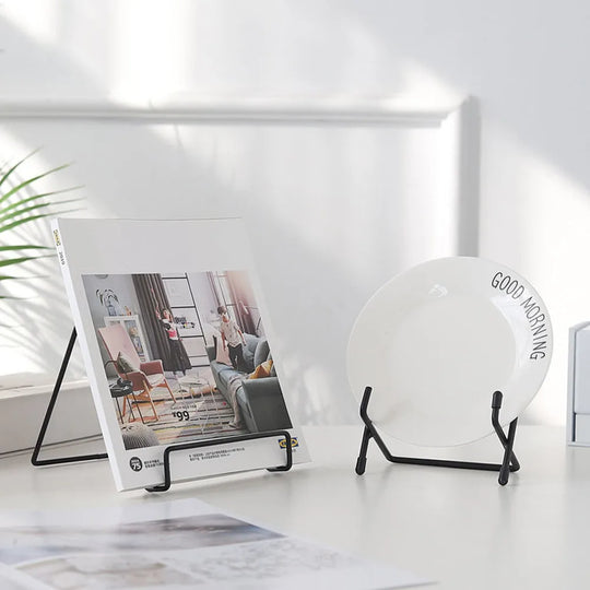 Iron Art Multi-Use Display Stand: Versatile Stand for Magazines, Dishes, Pictures, and Photo Albums in Home Décor