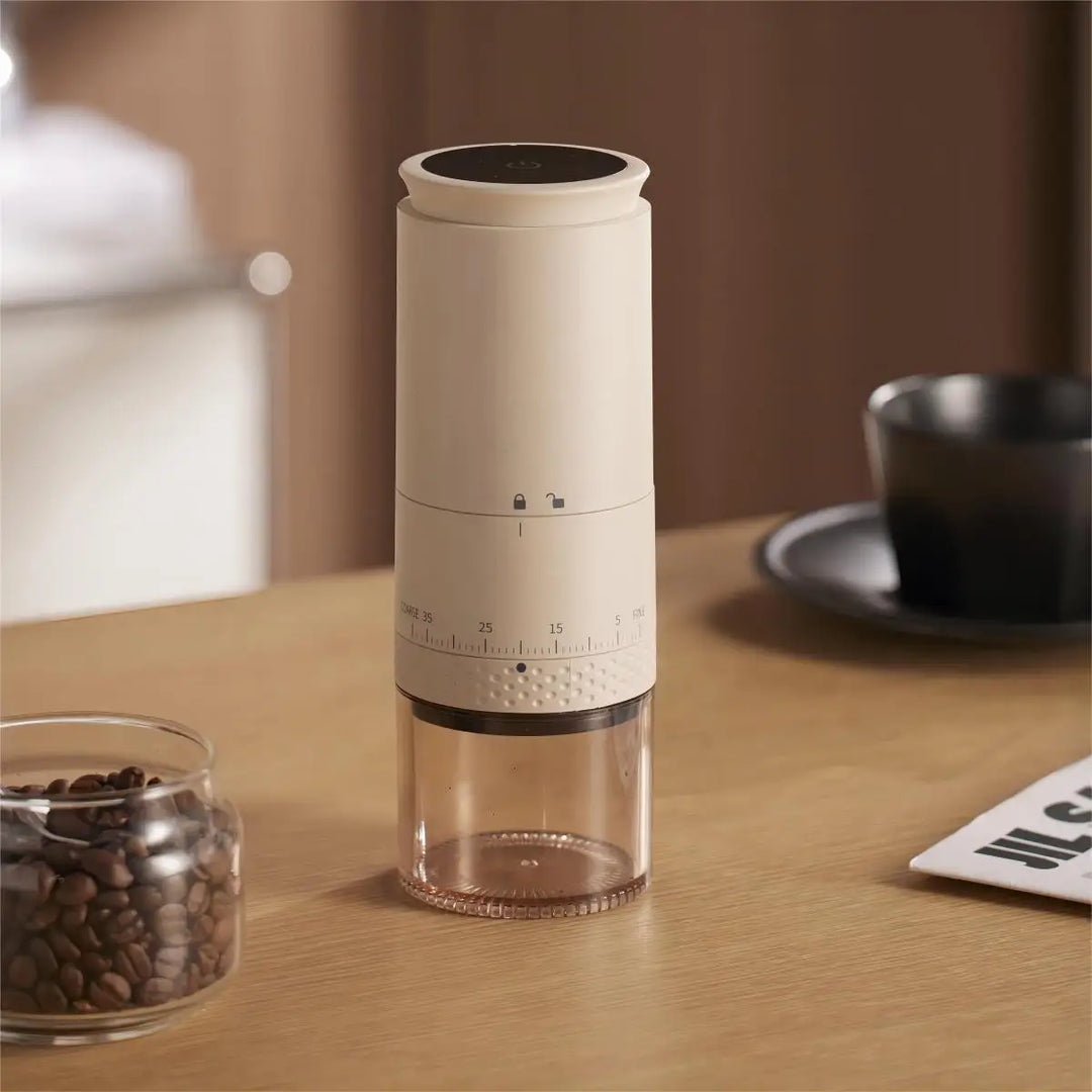 1500mAh Electric Coffee Grinder with External Adjustable Type-C Charging - Bean Grinding Machine and Coffee Maker