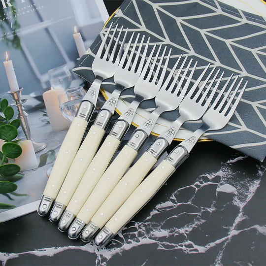 Ivory Elegance – Luxury Laguiole Cutlery Set with Timeless Style