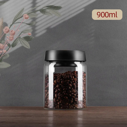 Vacuum Sealed Jug – Glass Airtight Canister for Coffee Beans, Food, Grains, Sweets, and Fresh Keeping – Kitchen Accessories