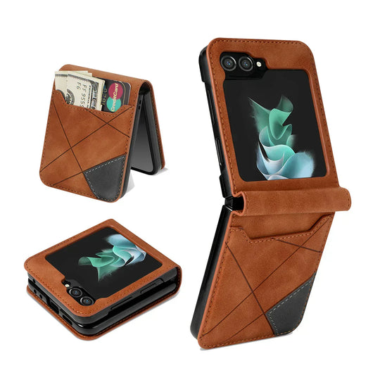 Leather Wallet Case for Flip Series Smartphones
