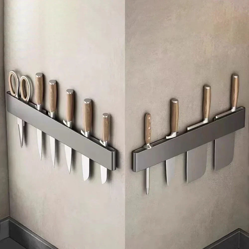 Stainless Steel Knife Holder - Multi-Function Shelf