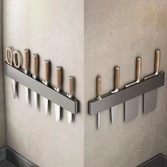 Stainless Steel Knife Holder - Multi-Function Shelf