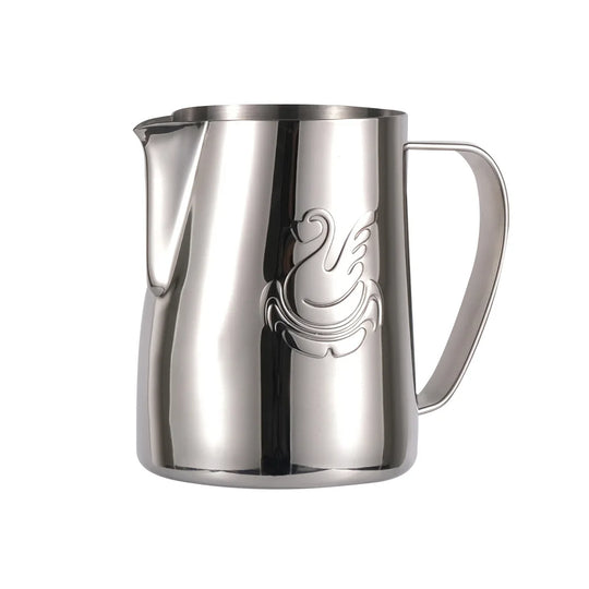 600ml Stainless Steel Coffee Pot Milk Frother Cup Cream Maker Espresso Latte Art Tool - Elegant Swan Design