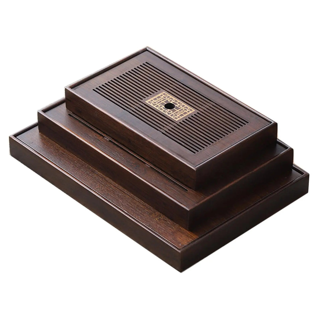 Chinese Tea Tray with Water Storage Box - Durable Simple Drainage Plate for Tea Serving in Teahouse, Home, or Office