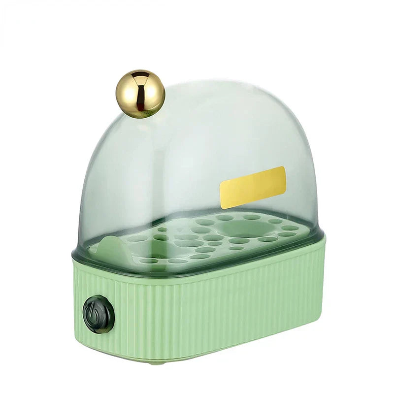 120W 220V Electric Egg Cooker & Poacher - Automatic Mini Breakfast Machine for 2 Eggs, Portable Steamer