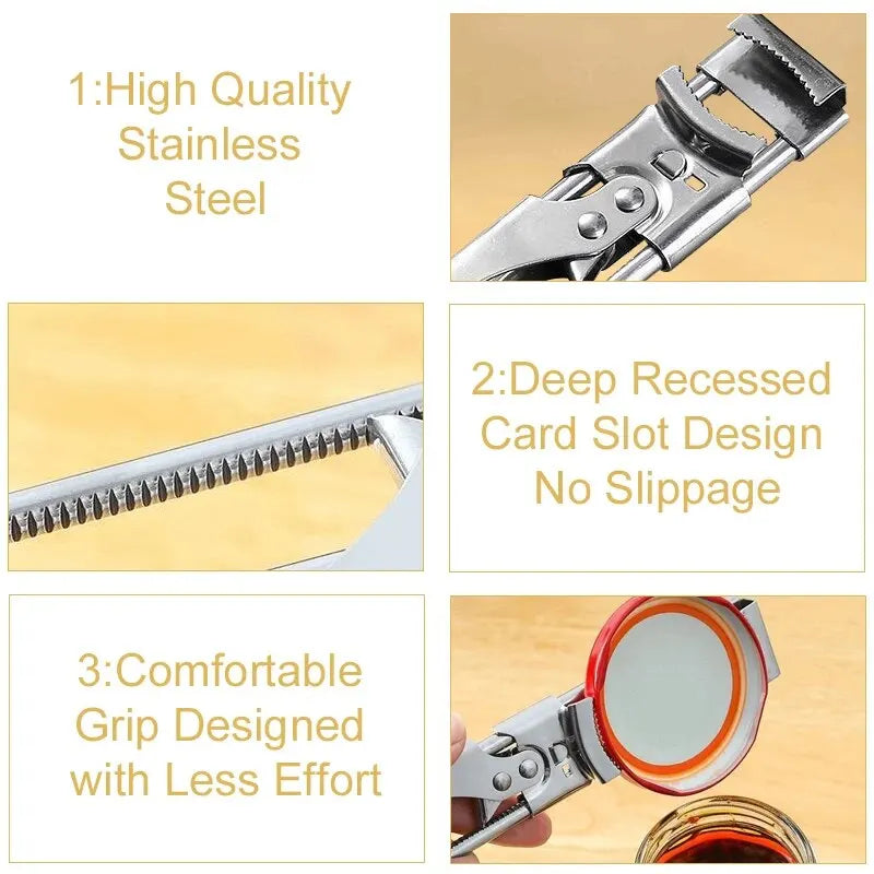 Adjustable Stainless Steel Bottle Opener | Non-Slip Design | New Kitchen Gadget